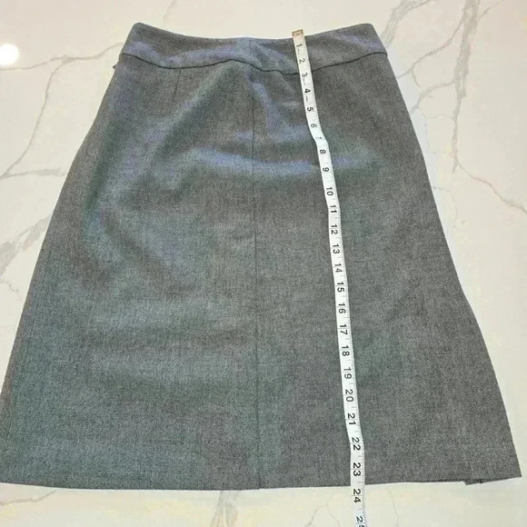 A-Line Womens Stretch Midi Skirt Gray Size 4 - Picture 7 of 9